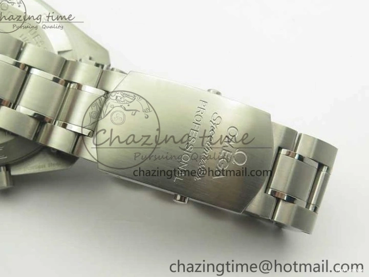 1225 ComfortFit Speedmaster SS “Speedy Tuesday” OMF Best Edition Black Dial on SS Bracelet Manual Winding Chrono Movement 7994